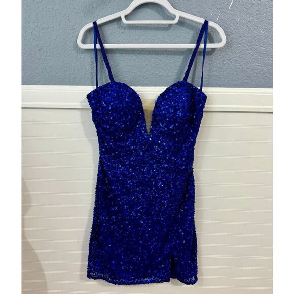 Scala Blue Sequence Dress - Picture 3 of 10